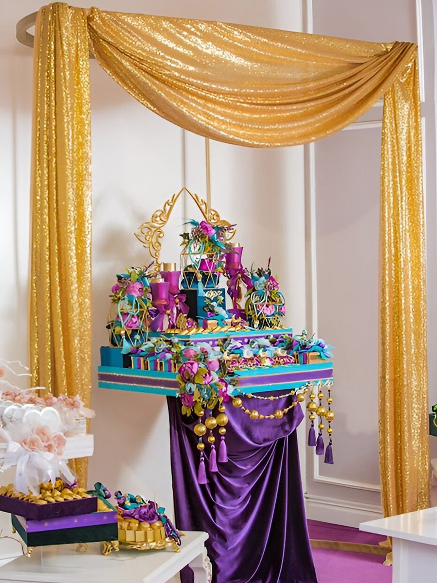 Ceiling Heart Balloons & Fairy Light Cabana #40